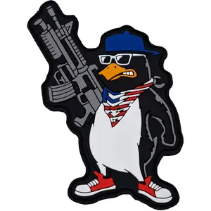 Patriotic Penguin PVC Patch Patriotic Penguin PVC Patch