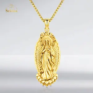 Sebina Santa Muerte Necklace Penadnt Skull Jewelry Grim Reaper Scythe Skull Owl Grim Reaper Necklace Gift for Men Women Her Him