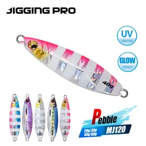 JIGGING PRO Luminous Metal Jig 20g 30g 40g 60g - Slow Sway Metal Jig Lure, Suitable for Long Casting and Fast Sinking, Applicable for Saltwater and Freshwater Fishing, Targeting Black Sea Bream, Red Sea Bream, Cod, etc., for Shoreline Nearshore Fishing