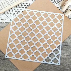 Reusable Geometric Pattern Template for Handmade Crafts, Hollow Design, Durable Plastic Templates for Walls, Tiles, Fabric, Wood, Paper Projects
