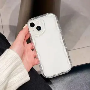 Transparent Phone Case, Special-Shaped Phone Case, Wavy Phone Case, Suitable For Apple Phones, Can Be Used For Apple 17 Pro Max/ Air 11/12/13/14/15/16/Pro/Plus/Pro Max/16e Phone Cases