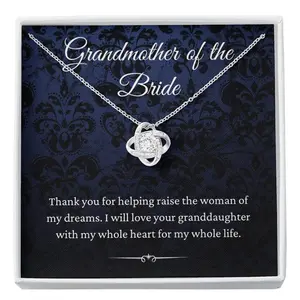 Love Knot, From Groom To Grandmother Of The Bride Gift To Grandma Wedding Gift For Grandma Of The Bride Grandmother Wedding Gift, Message Card