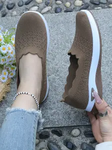 Women's Breathable Mesh Slip-On Casual Walking Shoes, Lightweight Comfortable All-Season Footwear, Multiple Colors Available, Simple Commuter Style
