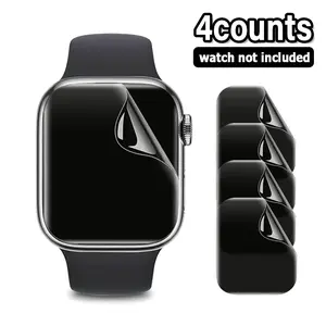 Privacy Hydrogel Soft Film Kit for Apple Watch, Flexible Scratch-proof HD Invisible Watch Screen Protector, Wearable Accessories for iWatch, Watch Screen Cover