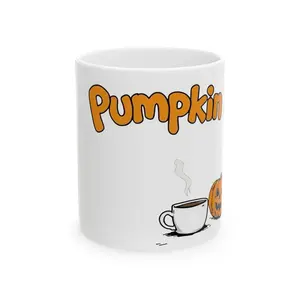 Pumpkin Spice Lover's Ceramic Mug, Halloween Gift, Coffee Cup, Fun Fall Decor, Seasonal Kitchenware