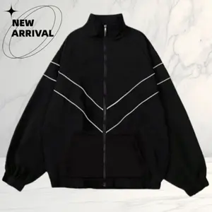 Men's Black Reflective Jacket Fall/Winter 2025 New Softshell Casual Windbreaker Coat Menswear Tops Long Sleeve Rain Coat