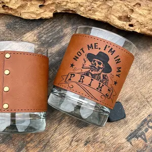 Doc Holliday In My Prime Leatherette Whiskey Glass
