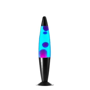 Urban Shop 16" Galaxy LED Motion Volcano Lamp, Purple Wax in Blue Liquid, Black Metal Base - Perfect for Home and Party Decor