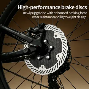 140mm 160mm Carbon Fiber Bike Disc Brake Rotor, Ultra-light High-strength Disc Brake Pad for MTB & Road Bike Cycling Accessories