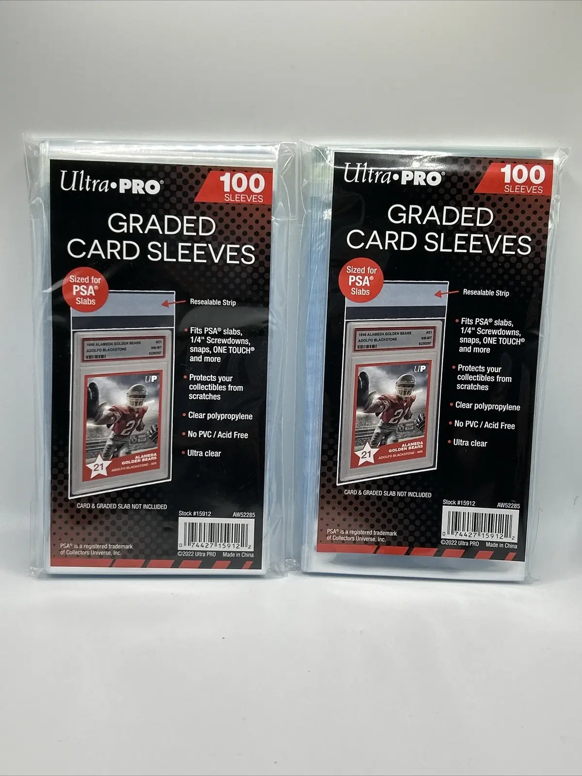 Ultra Pro GRADED Card Sleeves PSA Perfect Fit 2 Packs of 100, 200 Total