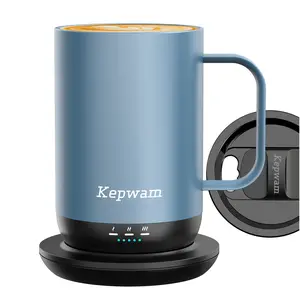 Kepwam Self-Heating Coffee Mug T1-16oz, Fast Heating Rechargeable Heated Coffee Mug, Smart Mug with App & Button Control, Ideal Gift for Coffee Lovers & Hot Drink Enthusiasts