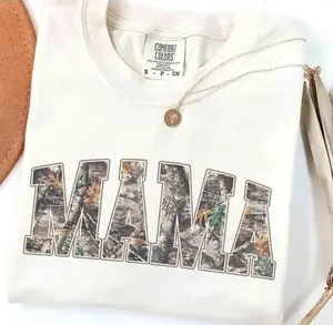 [Today Deal] Vintage Camo Hunting Mama Shirt-Sweatshirt-Hoodie, Mother's Day Gift Shirt, Camouflage Mama Shirt for Mom, Gift for Mom Mama Wife