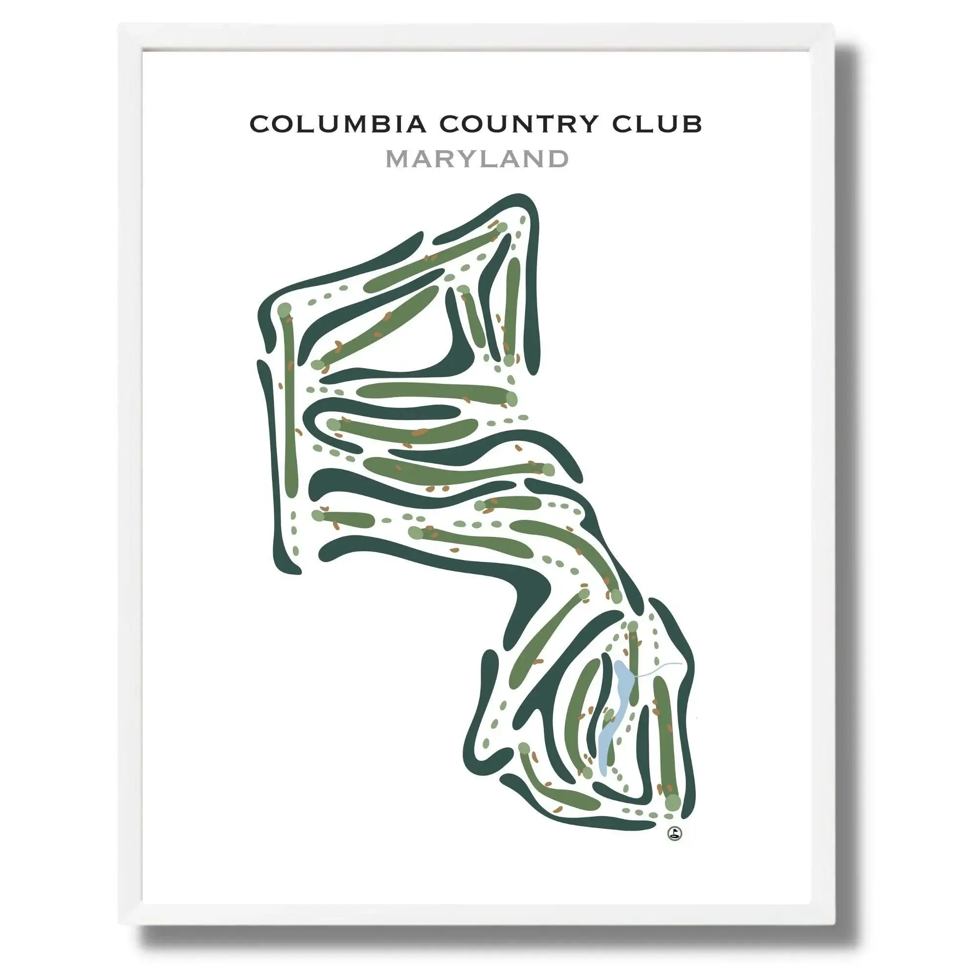 Columbia Country Club Maryland Golf Course Map Print – Poster & Canvas Golf Wall Art
