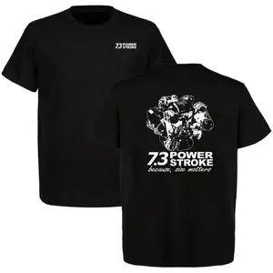 7.3 Power 2-Sided Shirt Car Parts Shirt 90s Styled Ford Shirt Mens Cotton