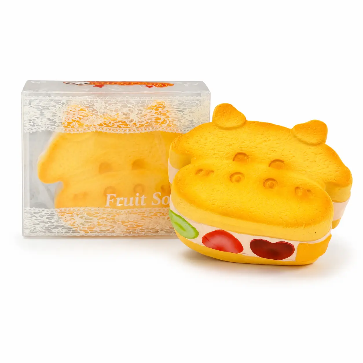 Slow Rising Squishy - Moo Moo Fruit & Daisy Sandwich【Sweet Bakery