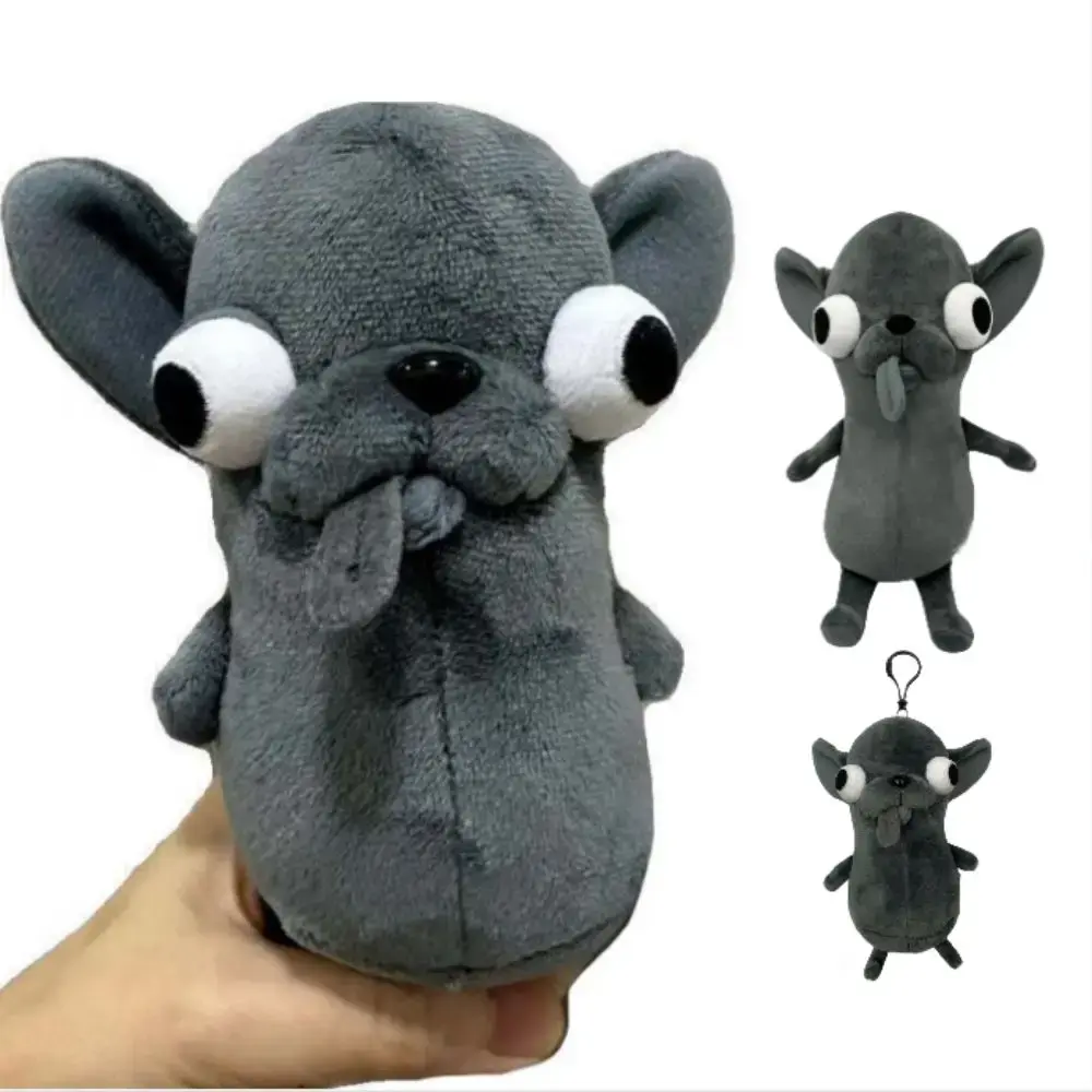 Stuffed Animals Chihuahua Plush Toy Puppy Pet Keychain Pendant Stuffed Chihuahua Doll Kawaii Black Color