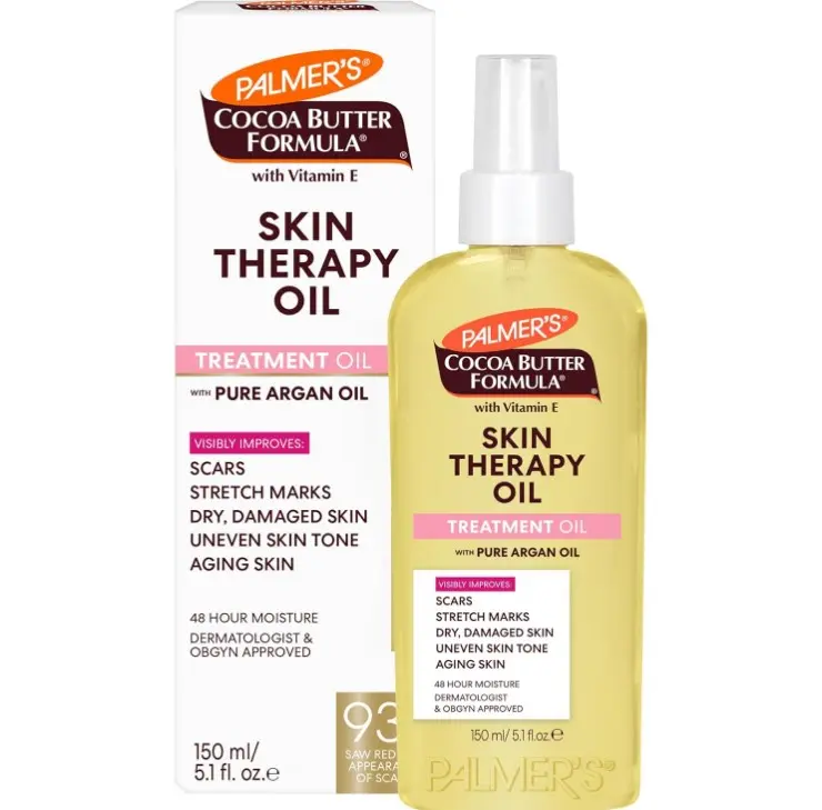 Palmer's Cocoa Butter Formula Skin Therapy Moisturizing Body Oil with Vitamin E & Pure Argan Oil, Deep Body Moisturizer for Dry, Damaged Skin, 5.1 Ounces