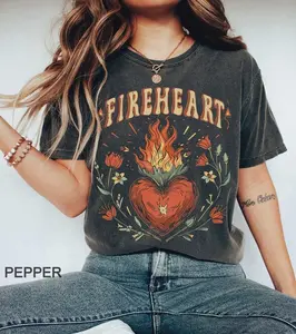 Vintage Fire-heart Shirt, To Whatever End t-shirt, SJM quotes, Throne of Glass t-shirt, Comfort Colors , SJM tee, You do not yield t-shirt