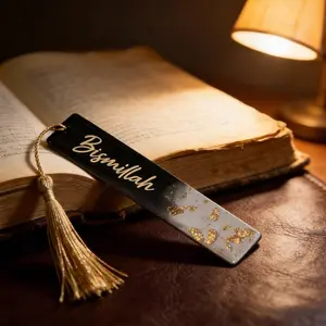 Elegant resin Bismillah Quran Bookmark Ramadan Mubarak Eid al-Fitr Muslim Islamic Religious Kareem family friend Birthday present gift