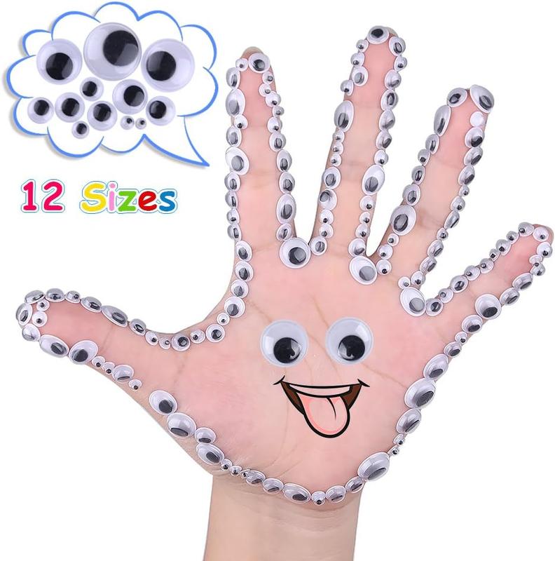 1220 count Self Adhesive Wiggle Googly Eyes (Assorted Sizes)