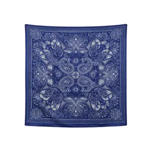 Fine Bandana Neck Scarf-Blue