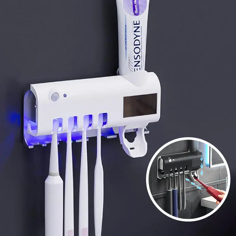 GermGuard™️ Intelligent UV Toothbrush Sterilizer & Dispenser