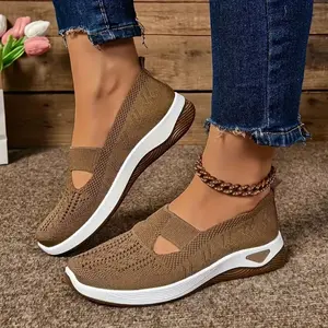 Lightweight Mesh Slip-On Trainers | Non-Slip Cushioned Platform Shoes for Daily & Outdoor Wear eva sole