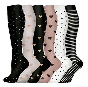 Flimexa Glow 6-Pack Calf Compression Socks – Soft, Breathable & Stay-Put Fit for Gym, Yoga, Walking & Daily Wear