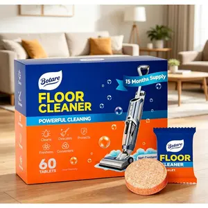 Cleaner Tablet, Compatible with Wet Dry Vacuum and All Mop Washer, Solution for Wood,Tile Laminate Multiple Hard Floors, 60 Pack, Lemon Secent
