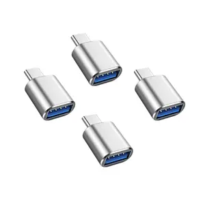 USB to USB C Adapter, Type C Male to USB Female Adapter OTG for MacBook Pro/Air and Other Type C Devices (4-Pack)