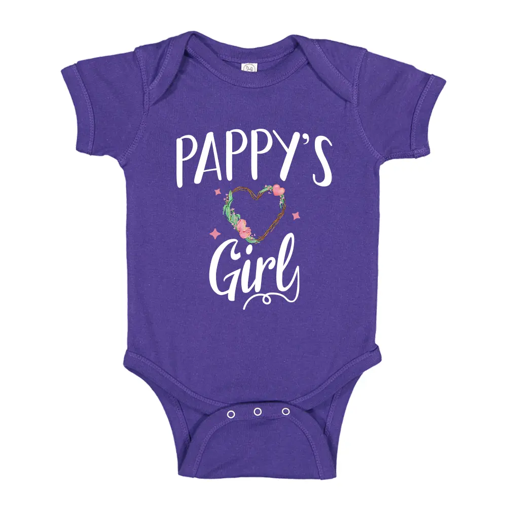Pappy's Girl Baby Bodysuit One Piece or Toddler T-Shirt Pappy Baby Girl Clothes, Pappy Pregnancy Announcement, Pappy Baby Gender Reveal
