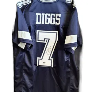 Trevon Diggs Autographed Blue and White Cowboys Football Jersey #7 with Beckett Authenticity Certificate