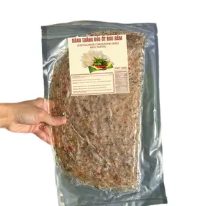 Vietnamese Coriander Chili Rice Paper 1.1lb - Bánh Tráng Dẻo Ớt Rau Răm 500g/xấp Instant Food