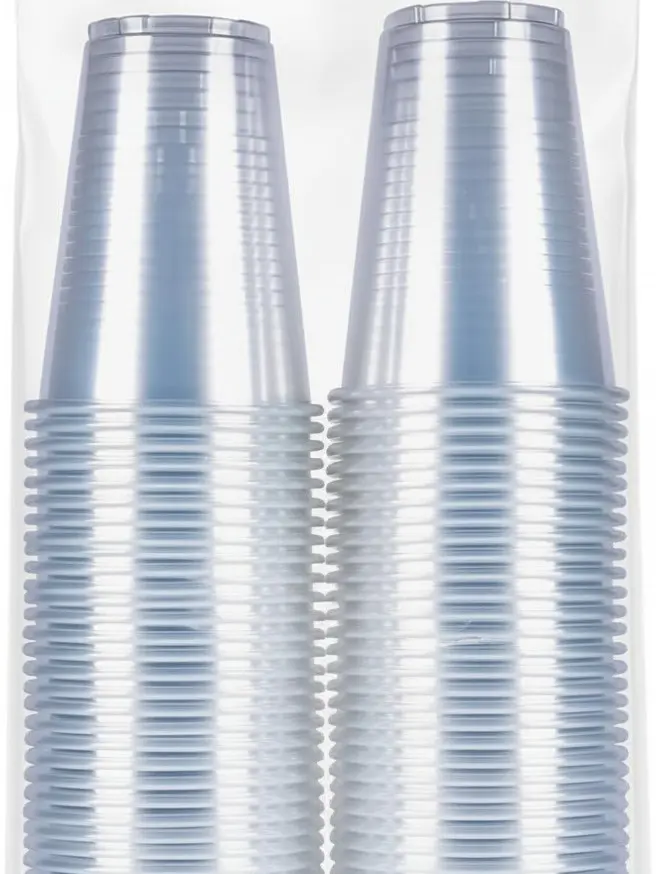 Disposable Clear Plastic Cups - Small, 9oz, 100 Count for Home & Festive Party Supplies Disposable Clear Plastic Cups - Small, 9oz, 100 Count for Home & Festive Party Supplies
