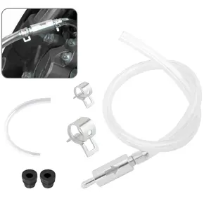 Brake Bleeder Kit,Brake Fluid Bleeder Kit Includes 2PCS Brake Bleeder Hose, One Way Check Valve, Universal Break Bleeder Kit Car Accessories for Car Motorbike Bike