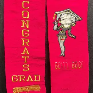 Pink BB Custom Embroidery Graduation Stole / Sash