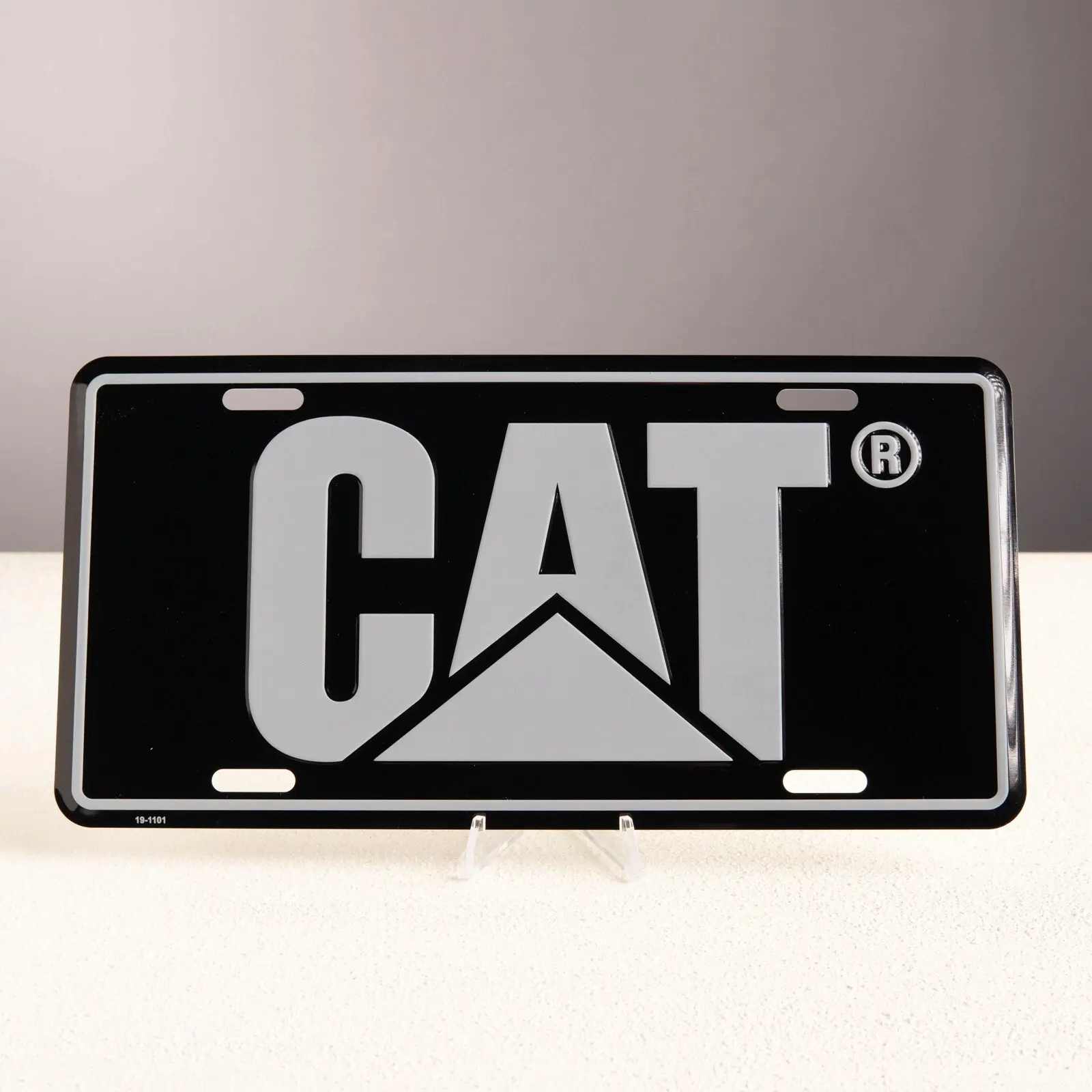 Heavy Equipment Black Metal License Plate 100% Aluminum, 12 x 6, Pre-Drilled for Easy Installation, Made in US, Car Tag Gift