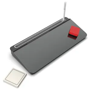 Audio Visual Direct Glass Desktop Buddy Dry Erase Board, With Marker and Eraser