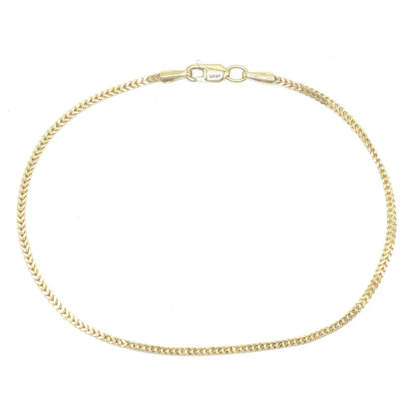 14KT Gold 1.5mm Franco Bracelet - Semi