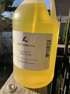 Handmade Organic Lavender Castile Soap 1 Gallon (128 oz) Size All Skin Types