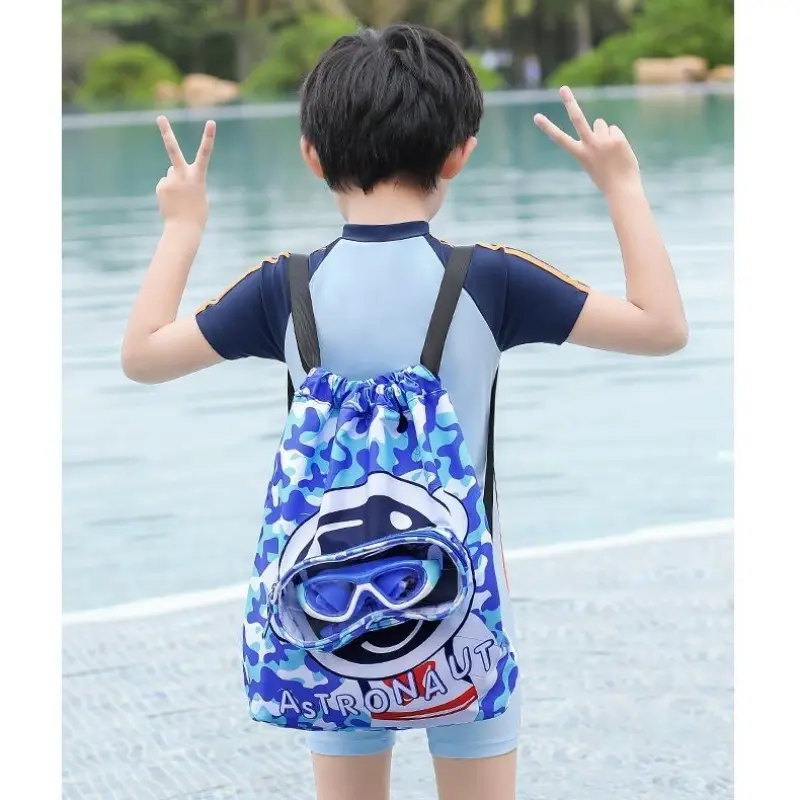 Swimming Bag, Dry Wet Separated Swim Goggles Backpack, Waterproof Sports Bag, Beach Towel Storage, Unisex Kids Pool Gear, Swimming Accessories
