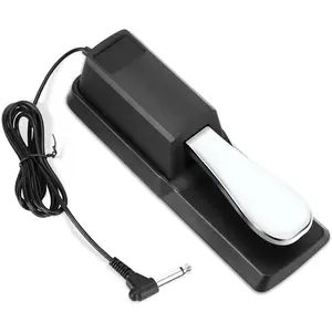 Sustain Pedal, Sustain Pedal for Keyboard Universal,  Piano Pedal for Keyboard with Polarity  for MIDI Keyboards, Digital Pianos, Yamaha,  and , 1/4'' Input Plug by