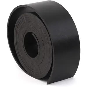 Double Sided Faux Leather Strip Crafts Strap 1.5 Inch Wide Black 2 Yards Long