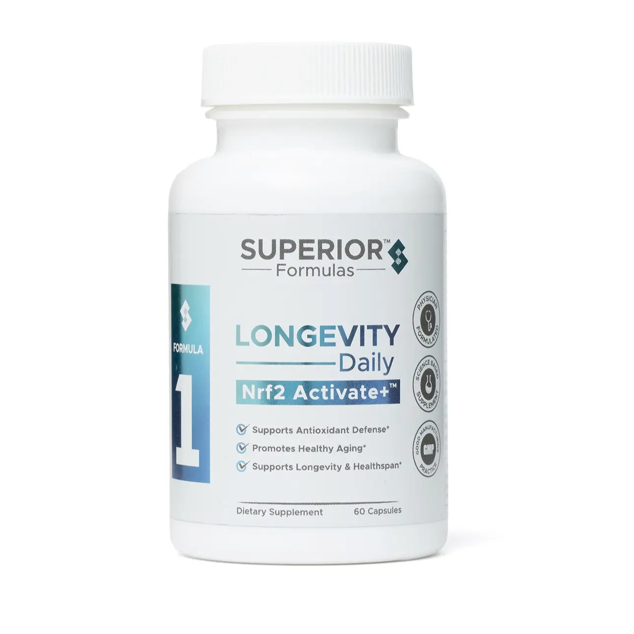 Superior Formulas Nrf2 Activator Supplement – Antioxidant Support for Cellular Health, Healthspan, and Longevity – Helps Reduce Oxidative Stress – 60 Capsules – Made in USA, Non-GMO