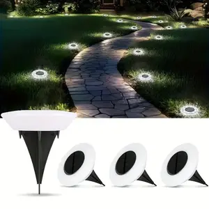 Solar Ground Lights, High-Quality Auto On-Off Outdoor Lighting, No Wiring Needed, Energy-Saving Garden Decorative Lights, Outdoor Pathway Lighting