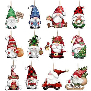 Holiday Tree Decorations -  Christmas Ornaments - Set of 12/24 for Christmas Tree Adornment - Santa Claus Craft Ornament