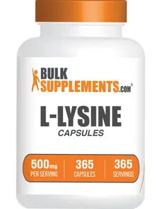 BulkSupplements L-Lysine HCl Capsules 500mg per Serving 365 Count Health Boost Supplement