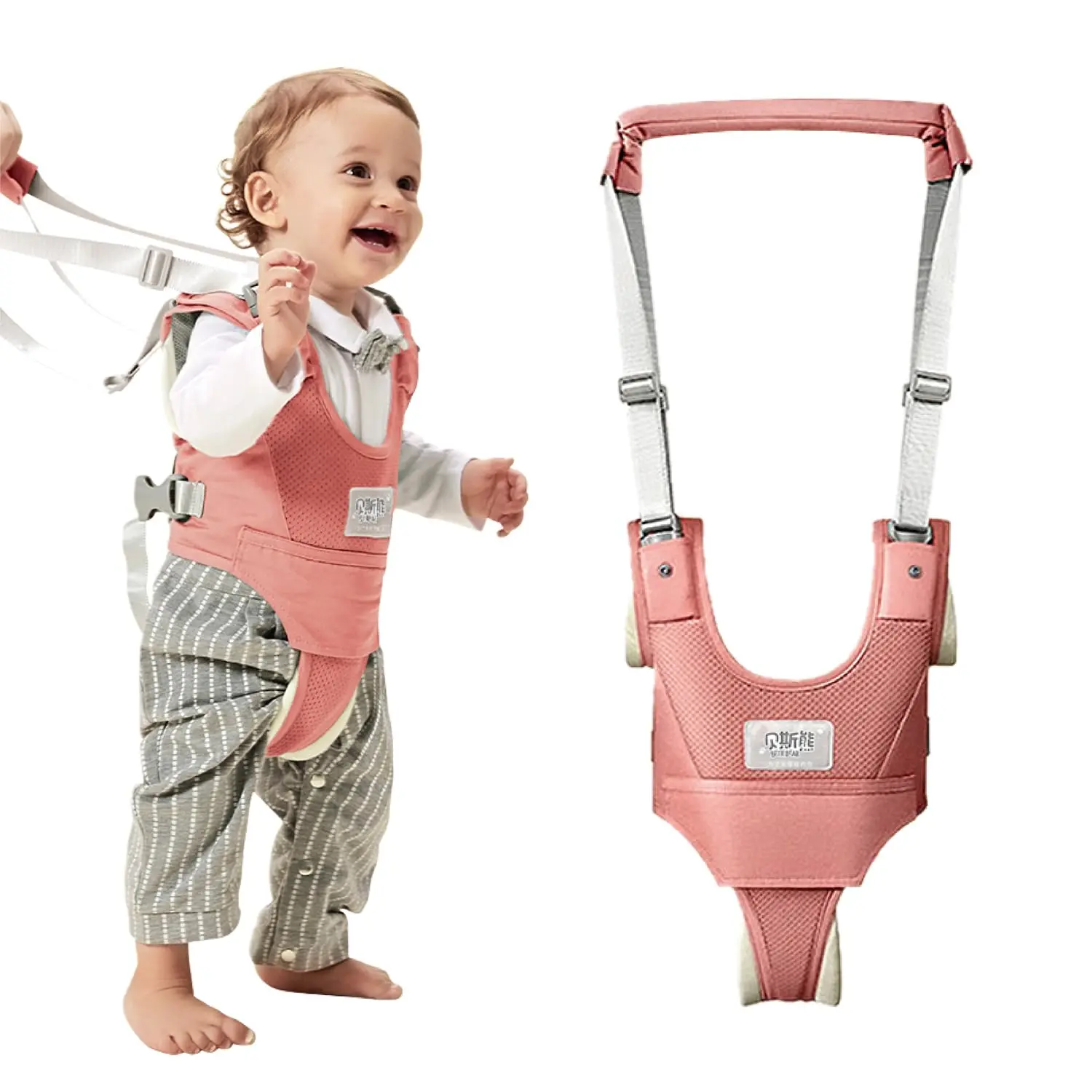 Breathable Handheld Kids Walker Helper|Child Learning Walk Support Assist Trainer Tool for 7-24 Month Harness Infant