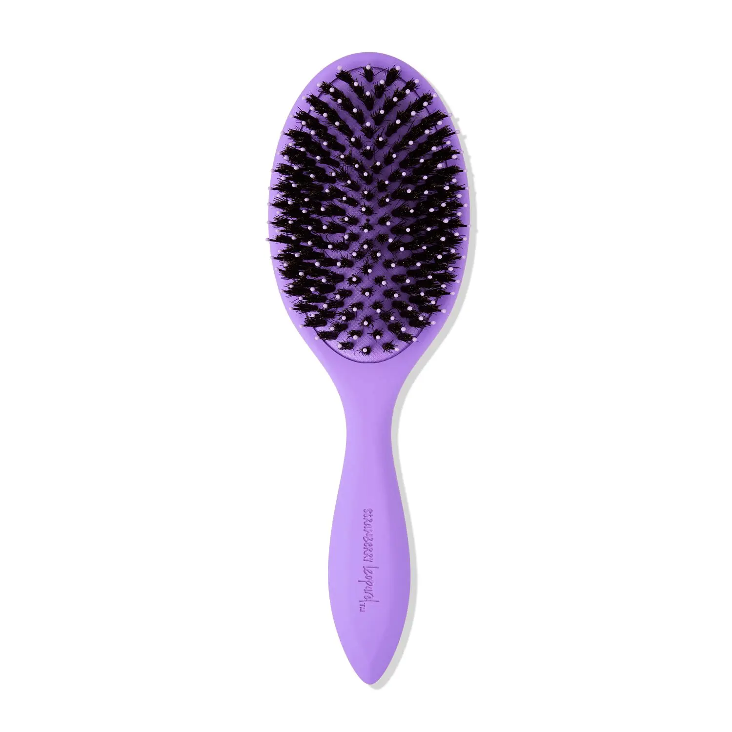 Strawberry Leopard Shine Styler Brush, Mix of Boar and Nylon Bristles, Creates a Smooth and Glossy Finish, Mixed Bristles
