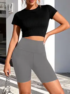 Women‘s High Waist Compression 3-Inch Shorts – Tummy Control & Butt Lifting Yoga Shorts, 4-Way Stretch Breathable Workout Bottoms for Gym, Running & Daily Wear